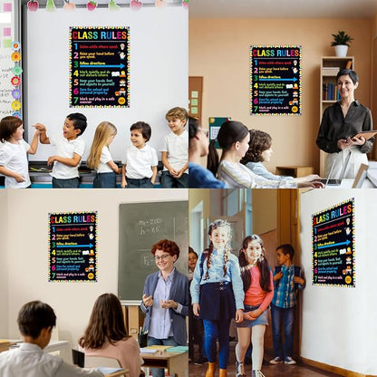 Vantasii Classroom Rule Poster, Colorful Bulletin Board Decoration Thick - Image 7