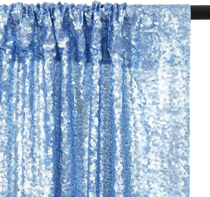 Eternal Beauty Baby Blue 3mm Sequin Backdrop 10x10 Ft - Image 6