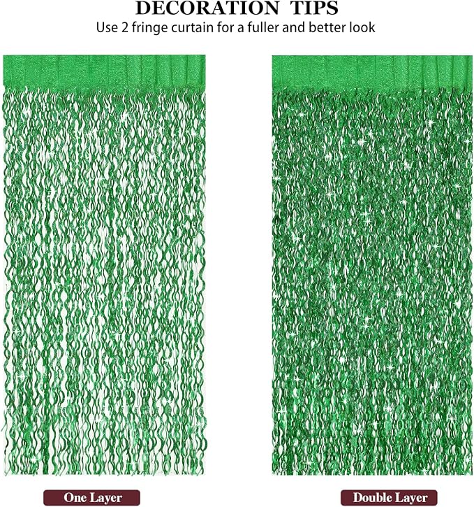 Green Foil Backdrop Curtain - Image 5