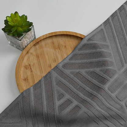 Simplebrand Semi Sheer Charcoal Grey Curtains 90 Inches Long 2 Panels, Light - Image 7