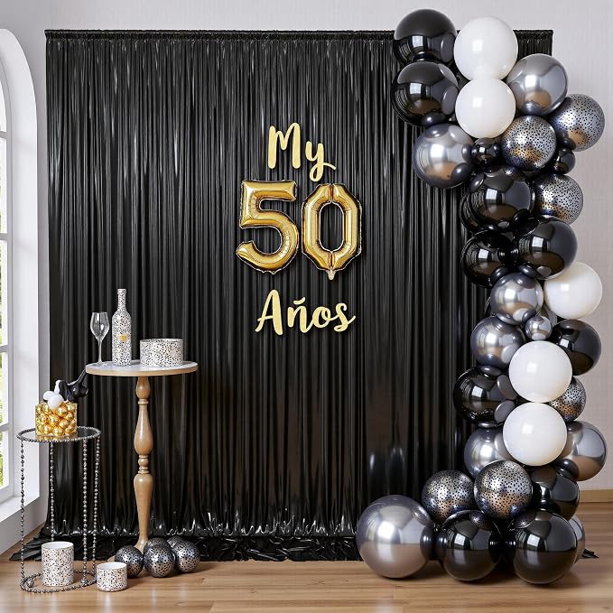 Outpain Thick 30 ft x 10 ft Black Sequin Backdrop Curtain - Image 5