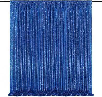 Sequin Backdrop Curtain Royal Blue Glitter Photography Background 8ftx8ft | by QueenDream