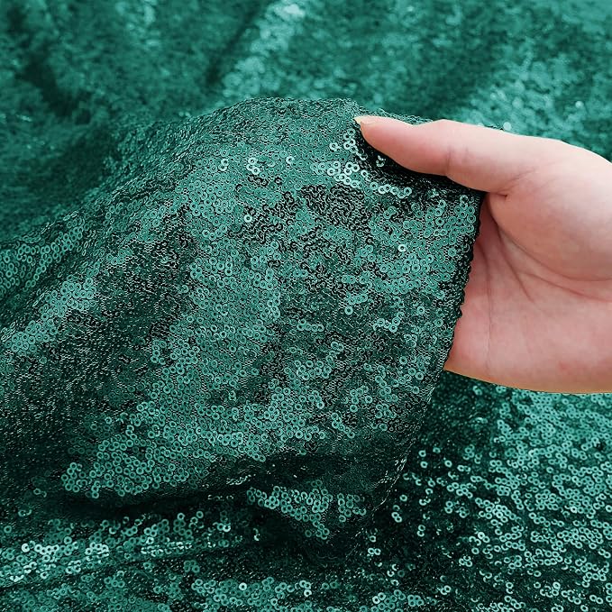 Sugargirl Dark Green Sequin Backdrop Curtain 6 Panels 2FTx8FT Glitter Dark - Image 5