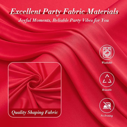 10 ft x 20 ft Wrinkle Free Red Backdrop Curtain - Image 7