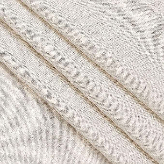 Beige Semi Sheer Linen Curtains 78 inch Length - Image 8