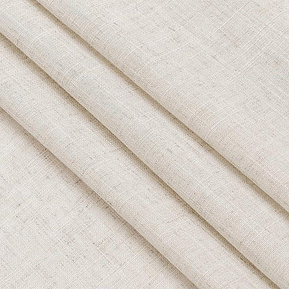 Beige Linen Curtains 84 Inch Length 2 Panels Back Tab Rod Pocket Semi Sheer - Image 6
