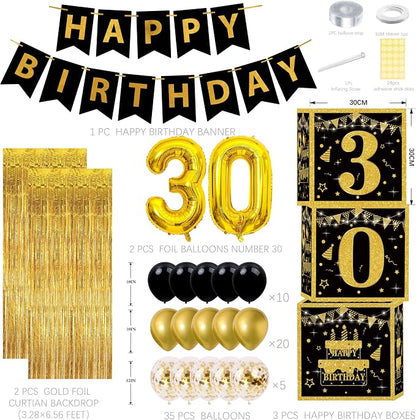 Gold 30th birthday decorations for him Men - Image 2