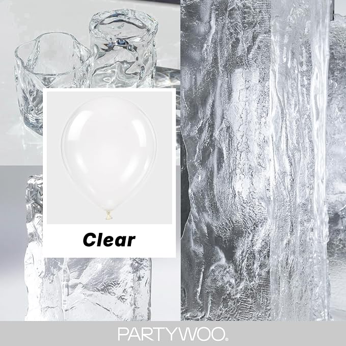 PartyWoo Clear Balloons 130pcs Different Sizes of 18 12 10 5 Inch | Balloons - Image 2