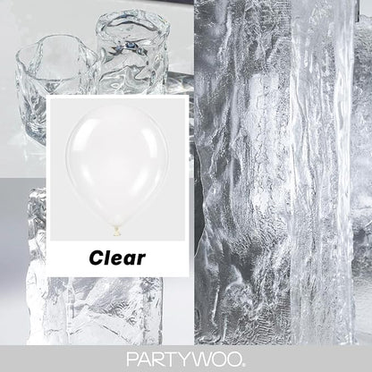 PartyWoo Clear Balloons 130pcs Different Sizes of 18 12 10 5 Inch | Balloons - Image 2