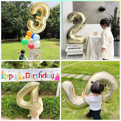 Light Gold 15 Number Balloons 40 Inch White Gold Giant 15 Foil Mylar Helium | - Image 7