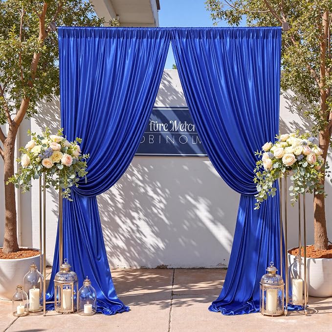 gogoparti 20x10FT Sapphire Blue Sequin Backdrop Curtain - Image 7