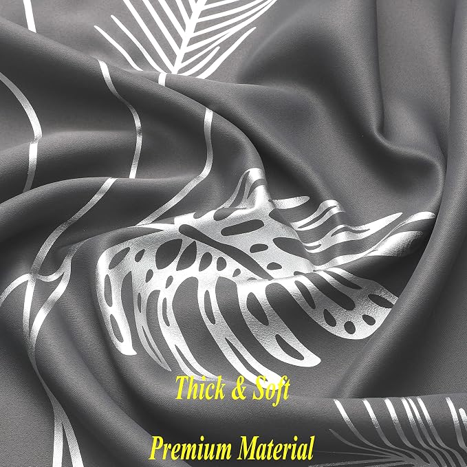 Silver Palm Tree Blackout Curtains 2 Panels - Image 7