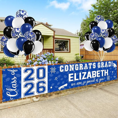 Graduation Congratulations Banner Decorations, Class of 2026 Personalized - Image 4