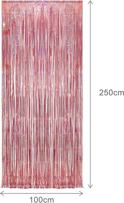 Rose Gold Tinsel Party Backdrop - Image 9