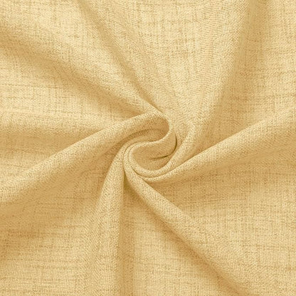 Tollpiz Linen Curtains Living Room Rod Pocket Semi Sheer Curtain Burlap Light - Image 9