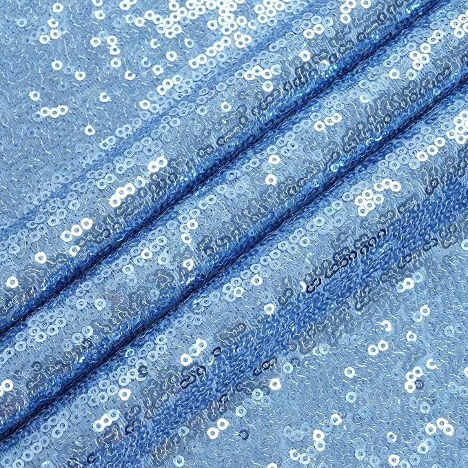 Eternal Beauty Baby Blue 3mm Sequin Backdrop 10x10 Ft - Image 5