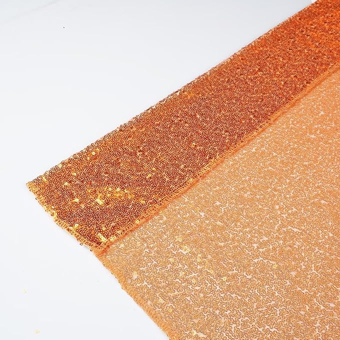 Eternal Beauty Orange 3mm Sequin Backdrop 10x10 Ft - Image 7