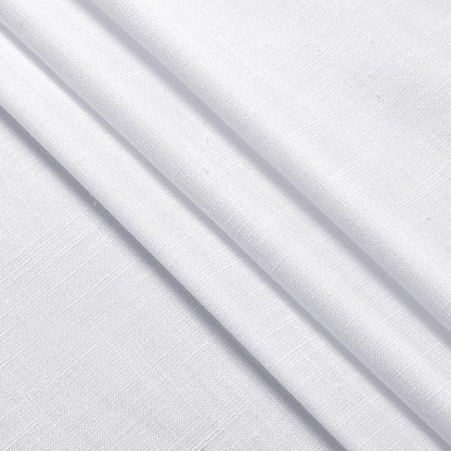 Snow White Linen Curtains 84 Inch Length 2 Panels Set - Image 5