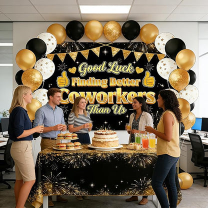 72x43 Inch Good Luck Finding Better Coworkers Than Us Backdrop Banner | - Image 4