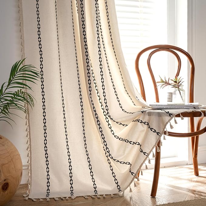 Sutuo Home Boho Curtains 108 Inches Long, Bohemian Drape - Image 5