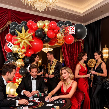 104pcs Casino Party Decorations Balloon Garland Arch Kit - Image 5