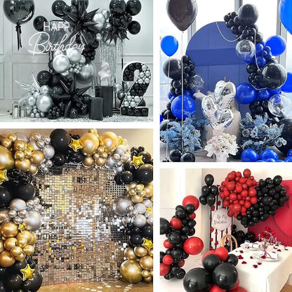 FOTIOMRG Black Balloons 12 inch, 50 Pack Black Party Balloons Good Quality - Image 5