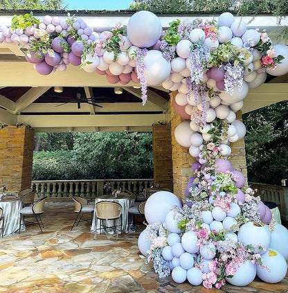 Dusty Purple Double Stuffed Balloons Different Size 115Pcs 5/10/12/18" Light - Image 8