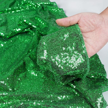 Poise3EHome Green Sequin Backdrop Curtain, 10Ft x 10Ft Green Glitter Backdrop - Image 5