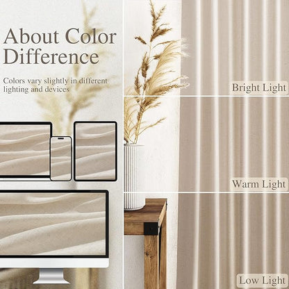 Nanspring Modern Farmhouse Decor Curtains 96 Inches Long - Image 3
