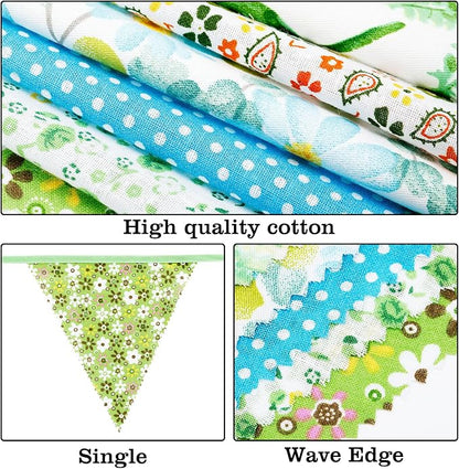 G2PLUS 39Ft Triangle Bunting Banner, Garden Party, Spring Picnic, Baby Shower - Image 3