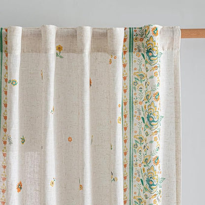 MYSKY HOME Boho Floral Curtains 72 inch - Image 6