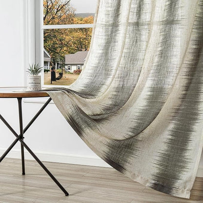 MYSKY HOME Bedroom Curtains Linen Textured Sheer Panels, Curtains 63 Inch - Image 3
