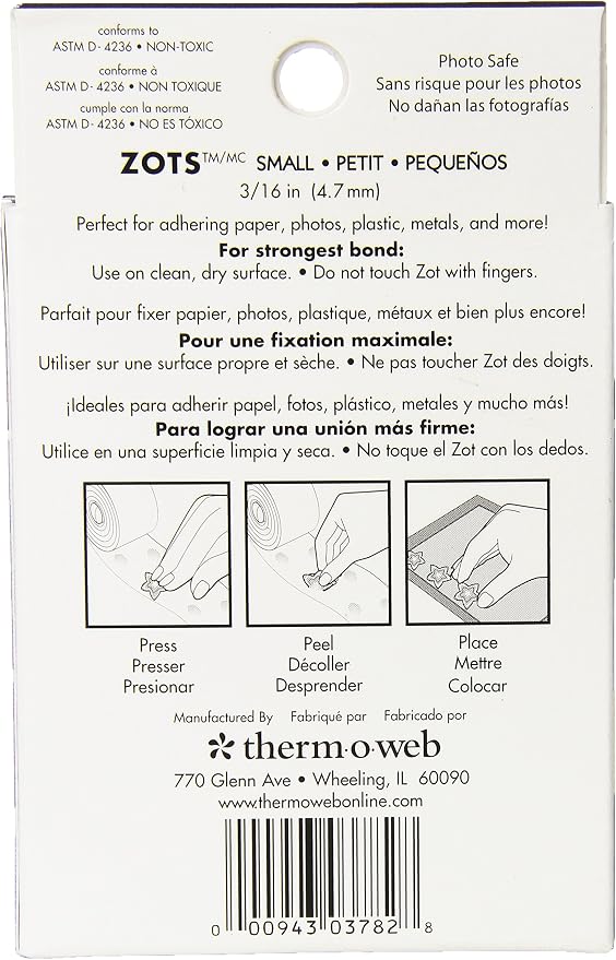 Thermoweb Zots Clear Adhesive Dots, 3/16-Inch-by-1/64-Inch Thick - Image 2