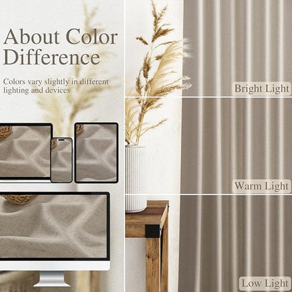 Cobblestone Linen 144 Inch Curtains - Image 3
