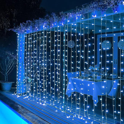 Dazzle Bright 300 LED Curtain String Lights, Christmas Fairy Lights by DazzleBright
