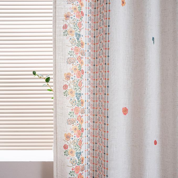 MYSKY HOME Boho Floral Curtains - Image 3