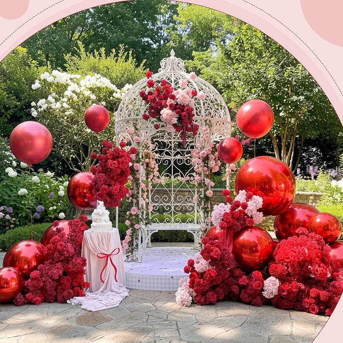 6 Pcs Giant Metallic Party Balloons, Birthday Wedding Bridal Baby Shower Party - Image 6