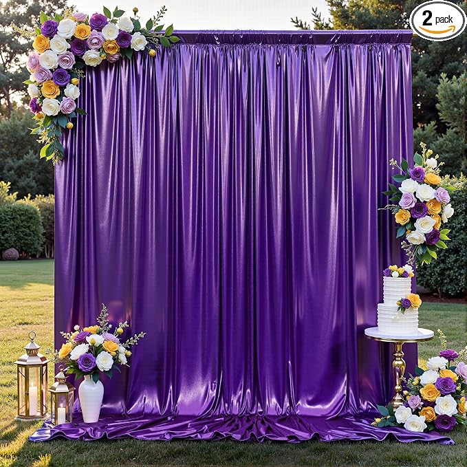 10x10FT Purple Sequin Backdrop Curtain by Unknown