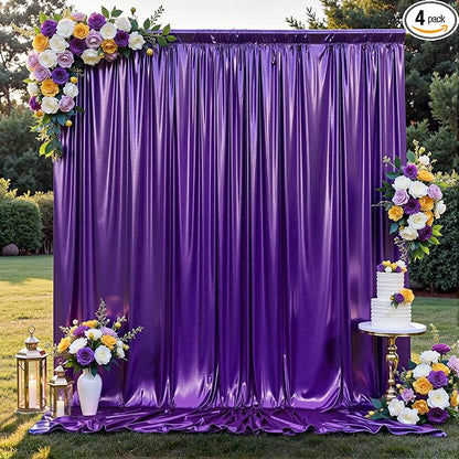 20x10FT Purple Sequin Backdrop Curtain by Unknown