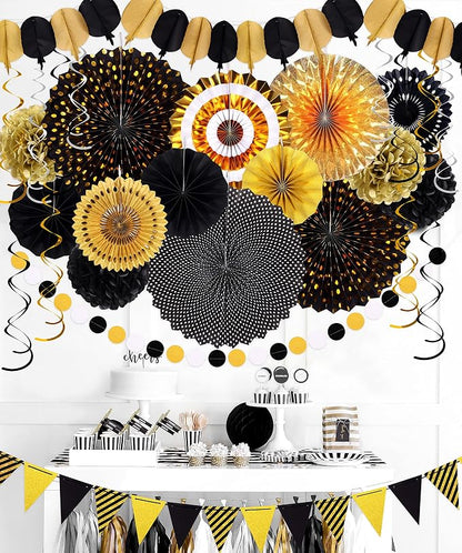 35PCS Party Decorations Paper Fan Hanging Set - Image 6