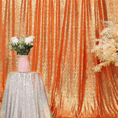 Eternal Beauty Orange 3mm Sequin Backdrop 20x10 Ft - Image 8