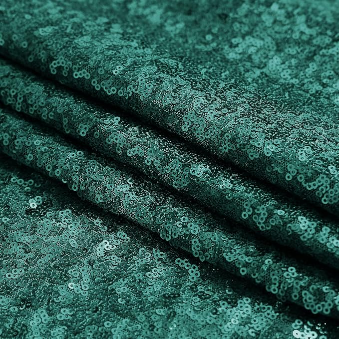 Sugargirl Dark Green Sequin Backdrop Curtain 4 Panels 2FTx8FT Glitter Dark - Image 8