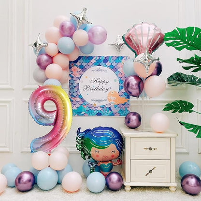 40 Inch Number Balloons 0-9 Rainbow Gradient Large Number 9 Balloons, Digital - Image 2