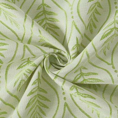 BGment Grass Green Leaf Jacquard Curtains - Image 7