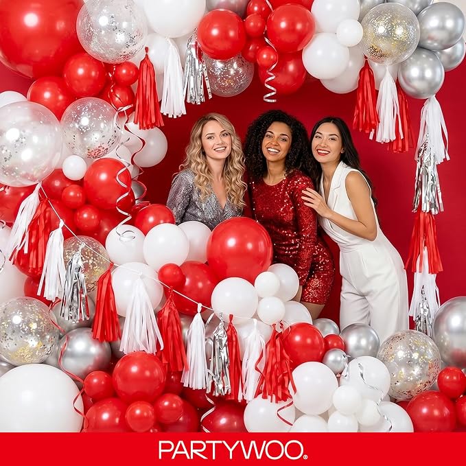 PartyWoo Red Balloons 140pcs Different Sizes of 18 12 10 5 Inch | Balloons - Image 5