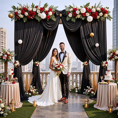 20ftx12ft Wrinkle Free Black Backdrop Curtains - Image 5