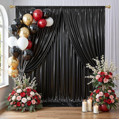 gogoparti 10x10FT Black Sequin Backdrop Curtain - Image 7