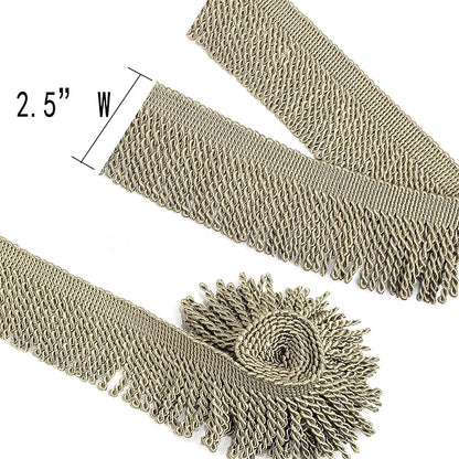 BEL AVENIR Bullion Fringe Trim Curtain Fringes 5 Yard x 2.5 Inches Sewing | - Image 3