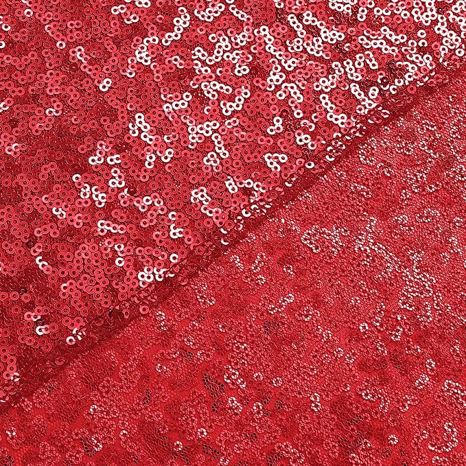 Sugargirl Red Sequin Backdrop Curtain 6 Panels 2FTx8FT Glitter Red Background - Image 8