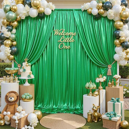 gogoparti 10x10FT Green Sequin Backdrop Curtain - Image 8